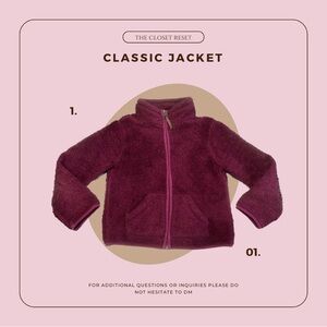 Girls 4-6 Year Old Fuzzy Zip-Up Jacket